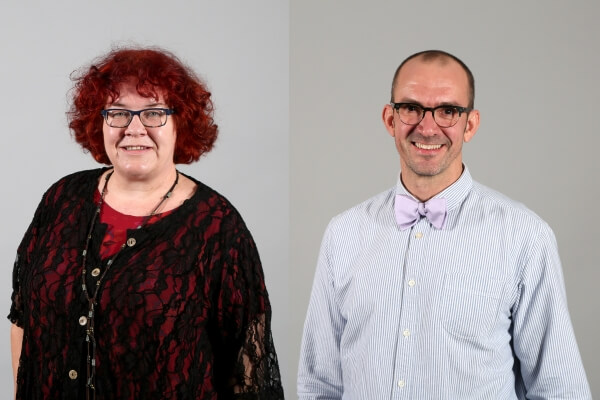 Zwei ausgezeichnete Pädagogen: Ines Weghenkel, Oberstufenzentrum Landkreis Teltow-Fläming, Luckenwalde und Robert Wisz, Europaschule Schulzentrum Utbremen, Bremen. Bild: © lehrerpreis.de / Deutscher Lehrerpreis