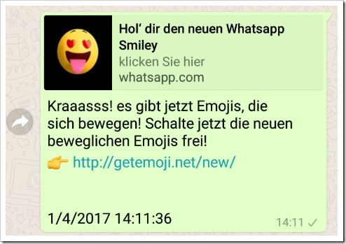 Screenshot des WhatsApp-Kettenbriefs © mimikama.at